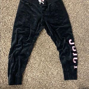 Black juicy velour joggers
